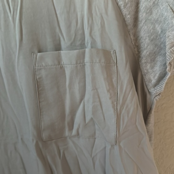 ANTHROPOLOGIE MOTH Gray Knit Shirt Short Sleeve Elastic Waist w Pocket - Picture 5 of 5